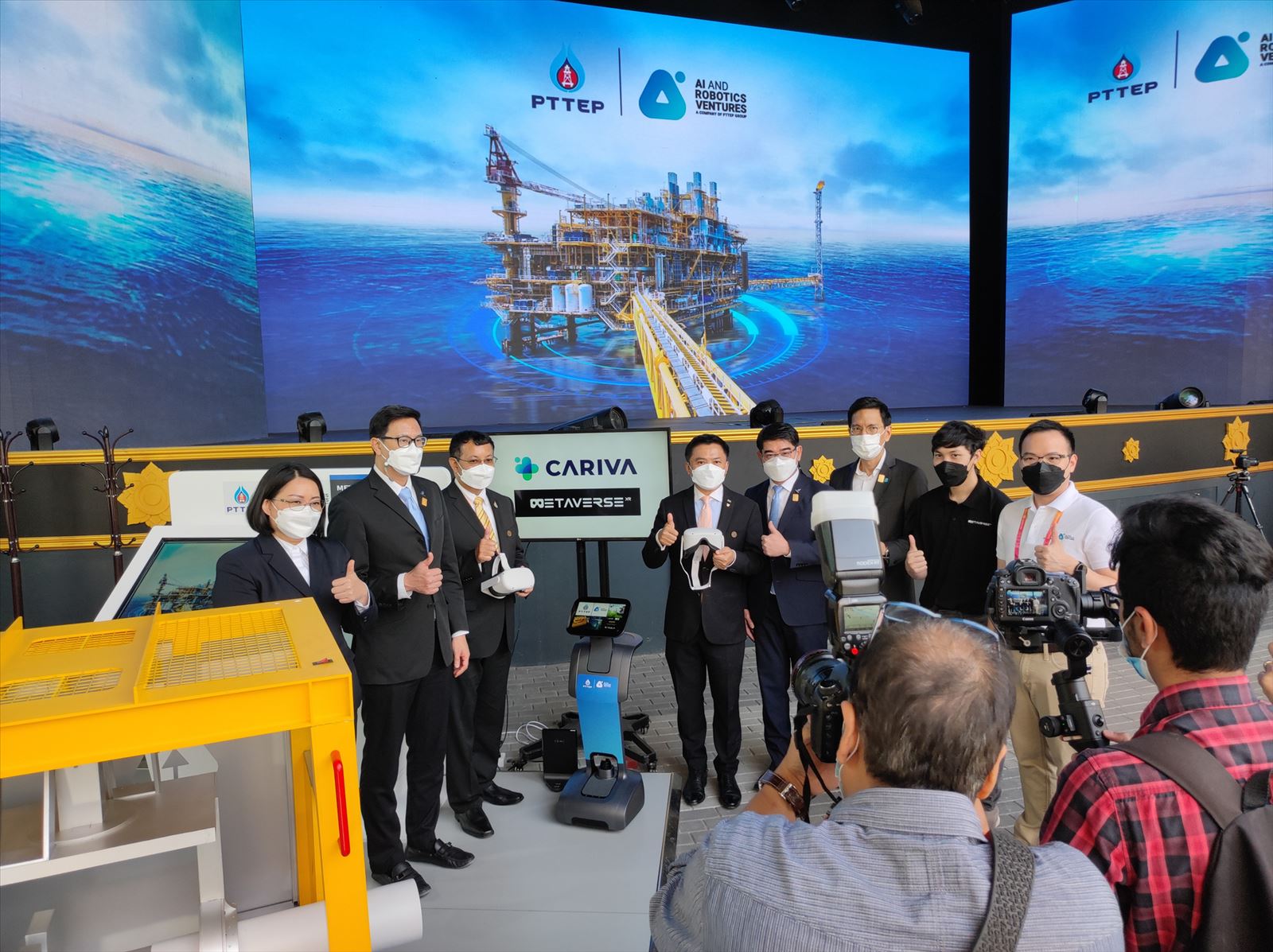 The oil-rig VR simulation presented at the Thailand Pavilion, Dubai World Expo 2022